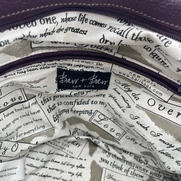 BARR + BARR Purple Leather Shoulder Bag LIKE NEW - Picture 12 of 17